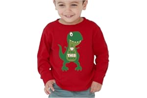 TSTARS Dinosaur Boys Valentines Shirt Long Sleeve Funny Trex Heart Crusher Valentine Day Toddler Boy Kids T-Shirt