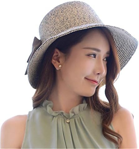 Moreclo Hat Woman Summer Sun Hat Bow Fishing Fisherman Hat Travel Sun Hat Beach Hat