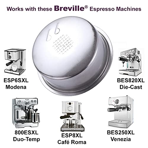 For Breville 50mm 2Cup Dual Wall Pressurized Stainless Steel