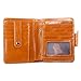 AINIMOER Women's Small Genuine Leather Bi-Fold Wallet Multi Card Organizer Pocket with Zipper