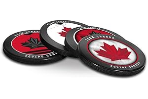 Hockey Canada Puck Coasters Set, 4-Pack Set