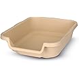 KittyGoHere Senior Cat Litter Box, Small Size, Beach Sand Color, Durable & Pet Safe Kitty Litter Box, Low 3" Entry and Lots More Room for Your Cats Comfort, Made in USA