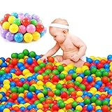 100pcs Play Balls Soft Plastic Non-Toxic Phthalate-Free Crush-Proof Pit Balls Baby Kids Toy Swim Pit Toys