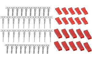 GLOGLOW JST Female Male Pin Connector, Plastic RC Model Accessory, Good for Electric Helicopter Batteries, Includes 20 Pins f