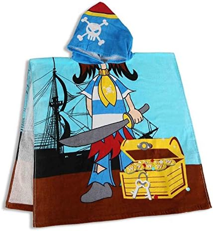 Bath Towel Child's Cartoon Printed Hooded Bathrode Pirates Boys