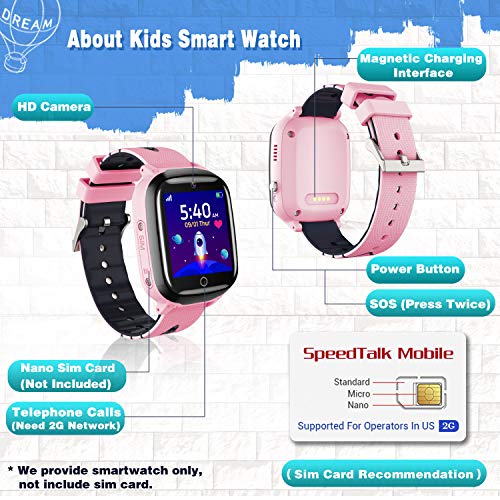 Smart Watch for Kids Children Smartwatch Boys Girls with 2 Way Phone
