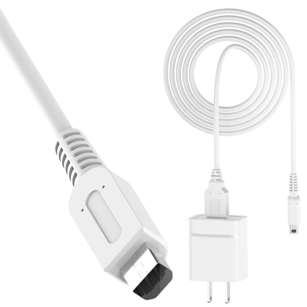 HAUZIK Original USB Charger for Nintendo 3DS 2DS DSi with 3.9 Ft Cable, White, Charging Replacement Compatible with Nintendo 3DSXL 2DSXL DSi XL