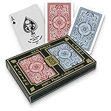 KEM Arrow Red and Blue, Bridge Size- Standard Index Playing Cards (Pack of 2)