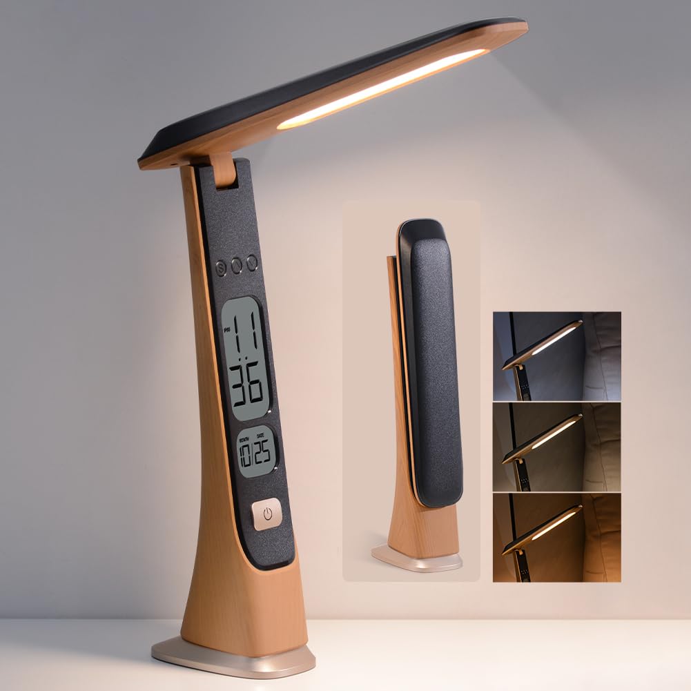 Photo 1 of WILIT Rechargeable Lamps Cordless Table Lamp, Foldable Portable Desk Lamp - LED Battery Operated Lights with Stepless Brightness&Time Display for Office Lamp, Book Lights, College Dorm Essentials