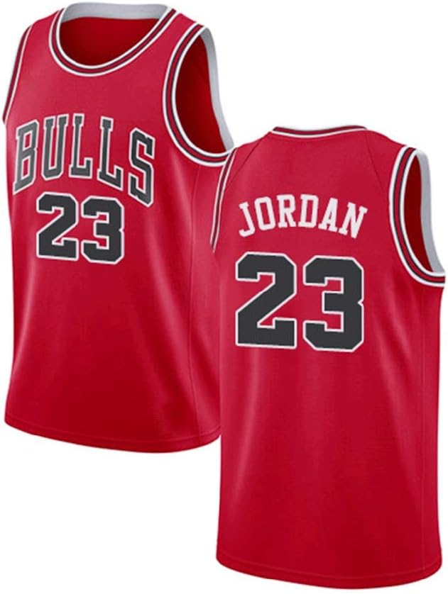 Lvlo Sin Mangas Unisex Camiseta de la NBA, Michael Jordan # 23, Chicago Bulls, Baloncesto Desgaste Entrenamiento Camiseta, Jersey de Deporte, Negro Rojo Blanco (Color : Red, Size : M): Amazon.es: Deportes