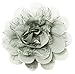 Wholesale Princess Chiffon Fabric and Lace Flower Hair Clip-Gray