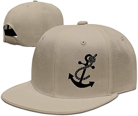 fboylovefor Custom Unisex Adjustable Fashion Anchor Snapback Flat Baseball Cap One Size