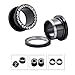 Qmcandy 8pcs Stainless Steel Screw Fit Ear Tunnels Single Row CZ Gem Tunnels Piercing Gauge 8G(3mm)