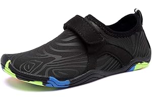 FANTURE Girls & Boys Water Shoes Lightweight Comfort Sole Easy Walking Athletic Slip on Aqua Sock(Toddler/Little Kid/Big Kid)