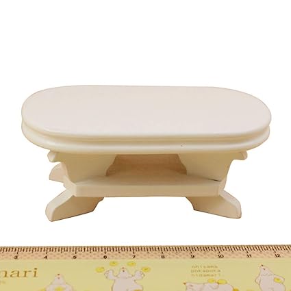 EDTara Mini Wooden Tea Table for 1:12 Doll House Furniture Accessories