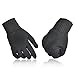Healthcom 2 Pair Cut Resistant Gloves Anti-Vibration Gloves Heat Resistant Kint Safety Work Gloves High Performance Level 5 Protection, Food Grade,Black