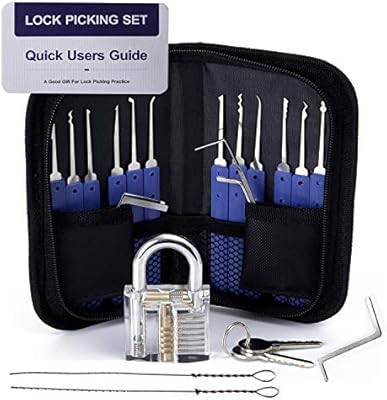 Lock Pick Set Cozysmart 19 Piece Lock Picking Set Kit Tools With 1 Clear Practice And Training Locks For Lockpicking Extractor Tool For Beginner And Pro Locksmiths Amazon Com Au Home Improvement Lock Pick Set Cozysmart 19 Piece Lock Picking Set Kit Tools With 1 Clear Practice And Training Locks For Lockpicking Extractor Tool For Beginner And Pro Locksmiths Amazon Com Au Home Improvement