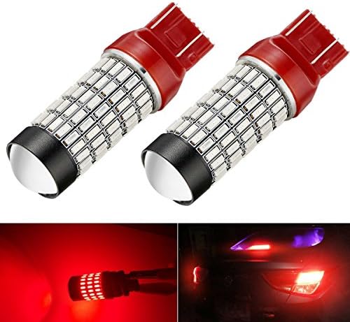 AHEVO 2 X Super Bright 4014 112-PL Chipsets7440 7443 T20 LED Bulbs Used For Back Up Reverse Lights,Brake Lights,Tail Lights,7443 Red