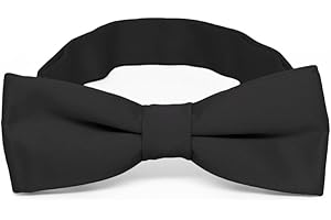 tiemart Boys' Pre-Tied Adjustable Band Collar Bow Tie For 0 to 10 Years Old