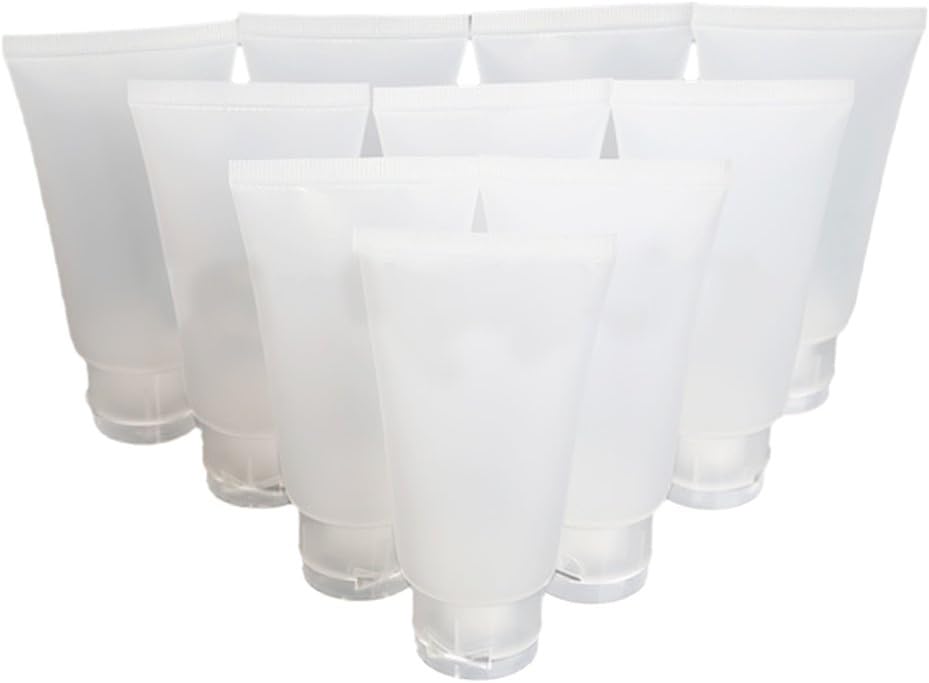 10 PCS 15ml Empty Refillable Bottle Cosmetic Soft Tube and Flip Cap Travel Makeup Container Shampoo Facial Cleanser Lotion Bottle