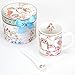 Bits and Pieces - 10 OZ Owl Mug with Teaspoon - Coffee and Tea Mug Comes in Beautiful Gift Box