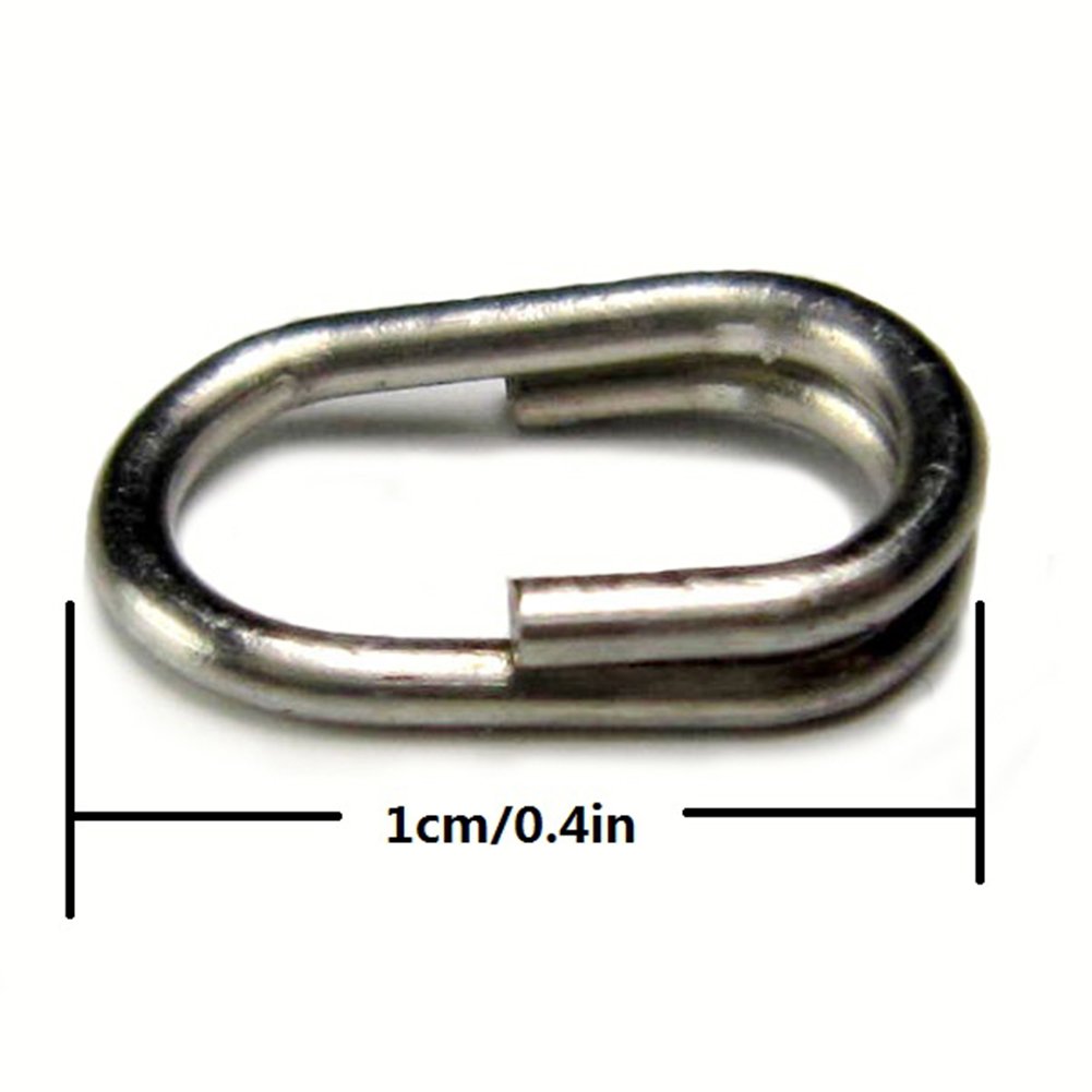 1cm B07dmkrgwt Ch Qのセット100個のルアー釣り接続リンクの分割リング円 スタイル2 スイベルスナップ 新しい季節