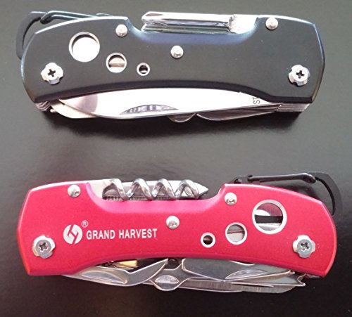 Grand Harvest Swiss Style Army Pocket Knife 14 Multi Function Pocket Knife - for Every Day use Including Outdoor, Rescue and Survival
