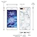 iPhone 7 Plus Marble Case, True Color White Marble Printed Effect [Stone Texture Collection] Slim Hybrid Hard Back + Soft TPU Bumper Protective Durable [True Impact Series]