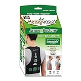 Hempvana Arrow Posture Back Brace by Hempvana - Fully Adjustable Posture Support and Posture Corrector for Upper Body - Helps Correct Slouching, Text Neck, and Hunching Over - L/XL
