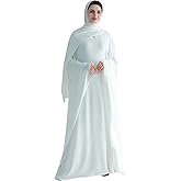 Muslim Abaya Dress Women Middle East Arabian Prayer Robe Batwing Maxi Kaftan Abaya Dress with Hijab