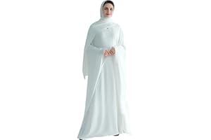 KHALAT Muslim Abaya Dress Women Middle East Arabian Prayer Robe Batwing Maxi Kaftan Abaya Dress with Hijab