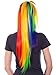 Simplicity Rainbow Wig with Long Wig Tail Set for Cosplay Costume, Rainbow