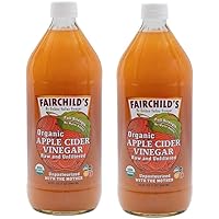 Fairchild's Organic Raw & Unfiltered Apple Cider Vinegar, 32 FZ - Two Pack