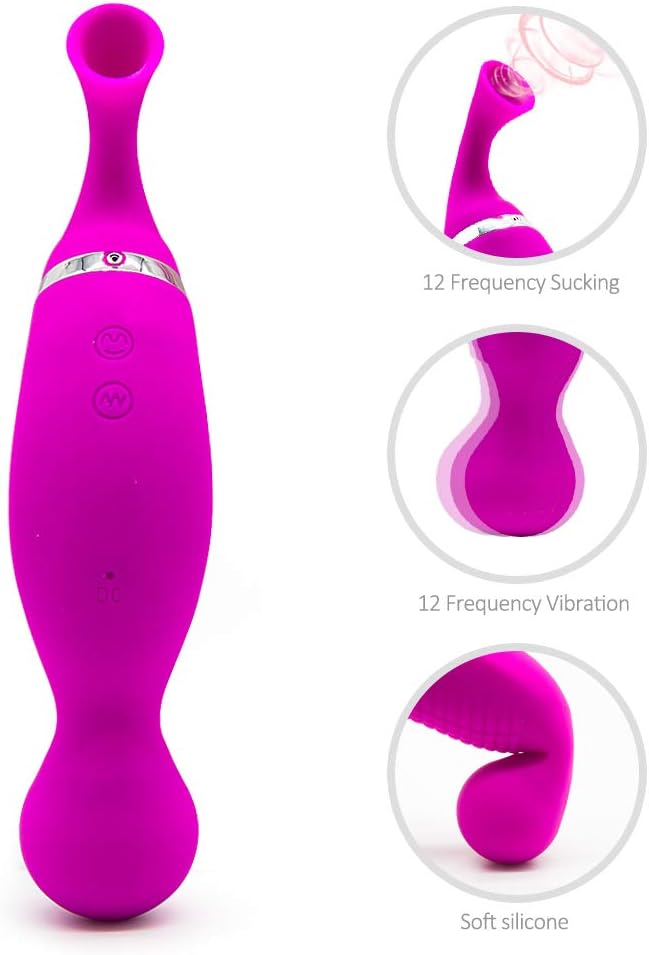 12 Frequency Magic Wand Sucking Vibrarting Clìtorial Stimulator Vibrate USB Rechargeable -Whisper-Quiet Motor - Six Toys for Female Adullt Toys for Women,Adult Couples Toys