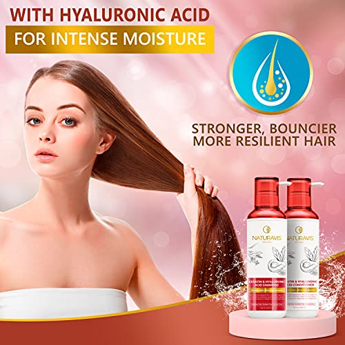 Keratin Shampoo and Conditioner Set with Hyaluronic Acid Sulfate Free