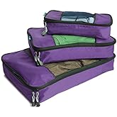TravelWise Packing Cubes - 3 Piece Set (Purple)