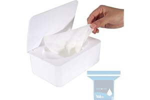 EISZHJK Wipes Dispenser Compatible with Cottonelle, Refillable Wipe Holder, Flushable Wipes Container with Sealing Design Lid, Keeps Wipe Fresh and Clean, Non-Slip, Easy to Pull Out, for Home, Car, Bathroom