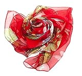 Bear Motion Collection - Womens 100% Silk Scarf with Butterfly Design (Medium (64