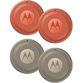 Motorola Moto Tag 2 (Works with Android Find My Device and Find Hub) Bluetooth 6.0 and UWB (4 Pack (2 Green 2 Orange))