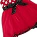 IBTOM CASTLE Toddlers Girls' Polka Dots Christmas Birthday Princess Leotard Costume Tutu Dress Up Bows Ears Headband Red+ 3D Ears 4-5 Years
