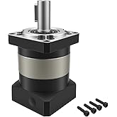Gear Ratio 10:1 Planetary Gearbox Reducer High Precision 4000rpm Speed Backlash 7 arc-min for 14mm / 11mm Shaft 200W 400W 60mm Servo Motor for CNC Router Benchtop Lathe Machine