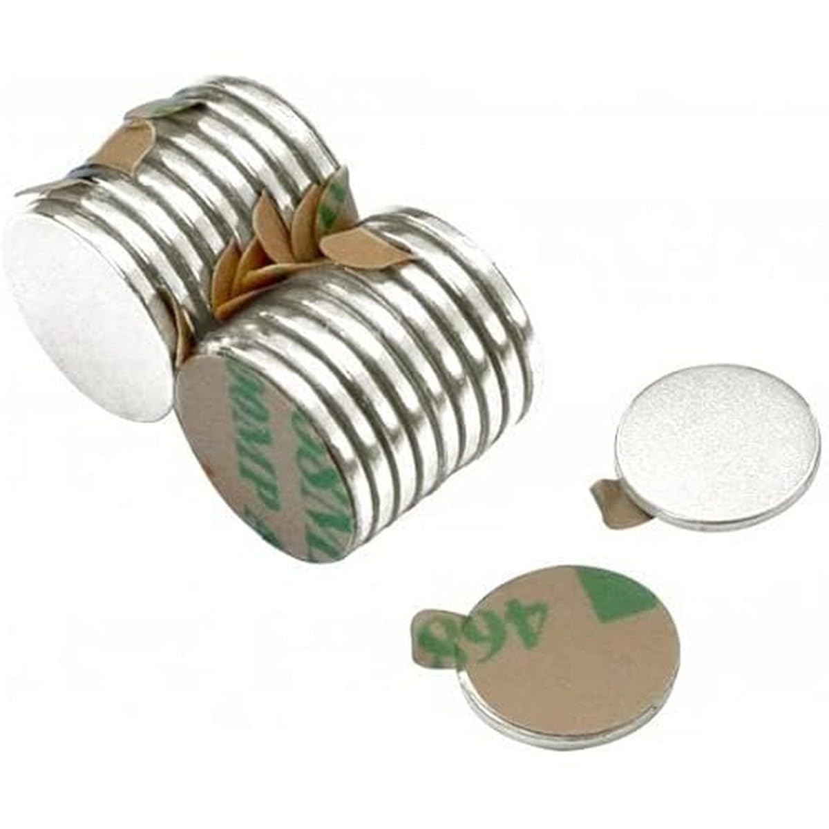 Adhesive N42 Neodymium Magnet for Arts, Crafts, Model Making, DIY, Hobbies, Office and Home - 10mm dia x 1mm - 0.58kg Pull - North - Pack of 20