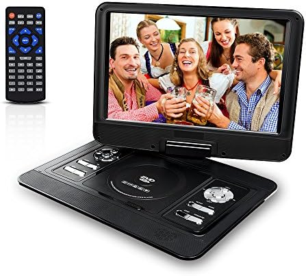13.3'' Portable DVD Player Mobile DVD Player with 270° Swivel Screen,CD Player with Rechargeable Battery SD Card Slot and USB Port for Car
