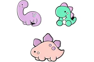 HUAQIGUO Cute Cartoon Dinosaur Brooch Pins Animal Patter Enamel Lapel Pin Set Jewelry Accessories for Backpacks Badges Hats Bags for Women Girls Kids Gift