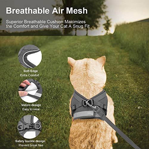 image for Supet Cat Harness and Leash Set for Walking Escape Proof Small Cat and