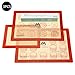 VFAD ] Baking Mat Set, FDA Non Stick Silicone Reusable Baking Mats with Measurements for Toaster Oven 2 Pcs Half Sheet & 1 Pc Small Toaster Oven Size Pastry Mats