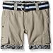 U.S. Polo Assn. Big Boys Belted Cargo Twill Short, Light Khaki, 12