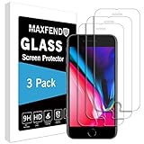 MAXFEND [3 PACK] For Apple iPhone 8 Plus / iPhone 7 Plus [Tempered Glass] Screen Protector [Anti-Scratch] [Anti-Fingerprint] [Bubble Free] with Lifetime Replacement Warranty