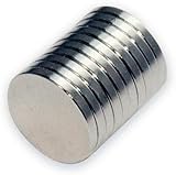 10 x Very Strong Circular Disc Neodymium Magnets 10mm x 1mm Fridge Grade N52