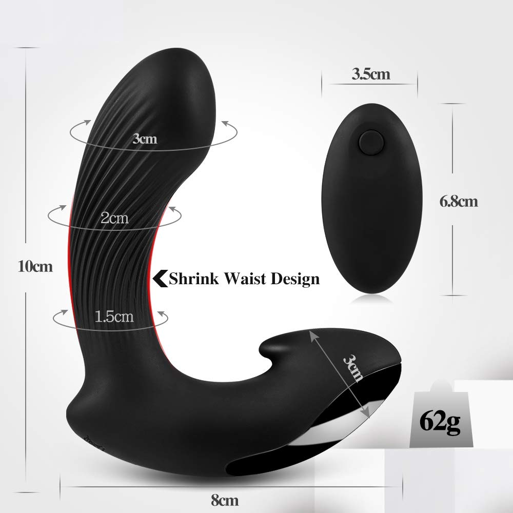 Fondlove Analvibrator Prostata Vibratoren Männer Prostate Stimulator Analplug mit Fernbedienung 7 Vibrationsmodi 100% Medizinisches Silikon Sexspielzeug